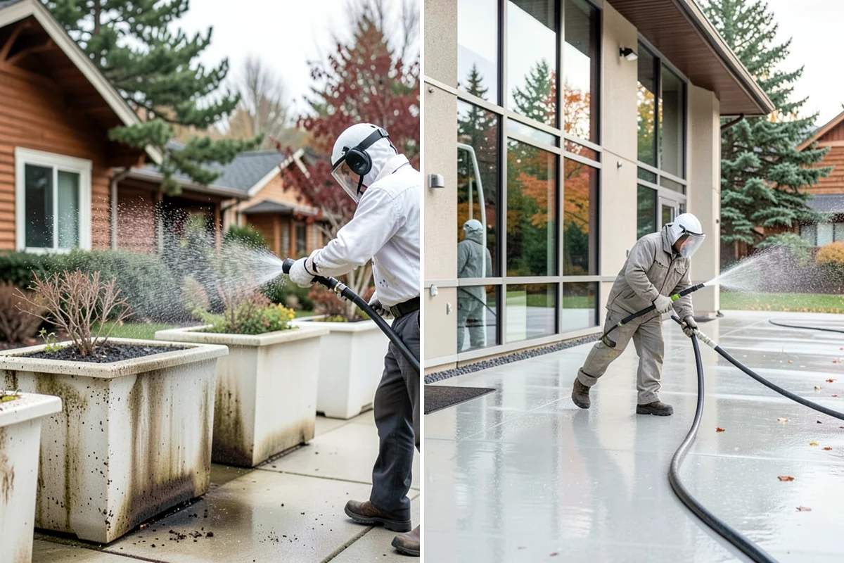 Outdoor Kitchen Appliance Cleaning in Fircrest, Pierce County, WA - Cover electrical and control panels before cleaning