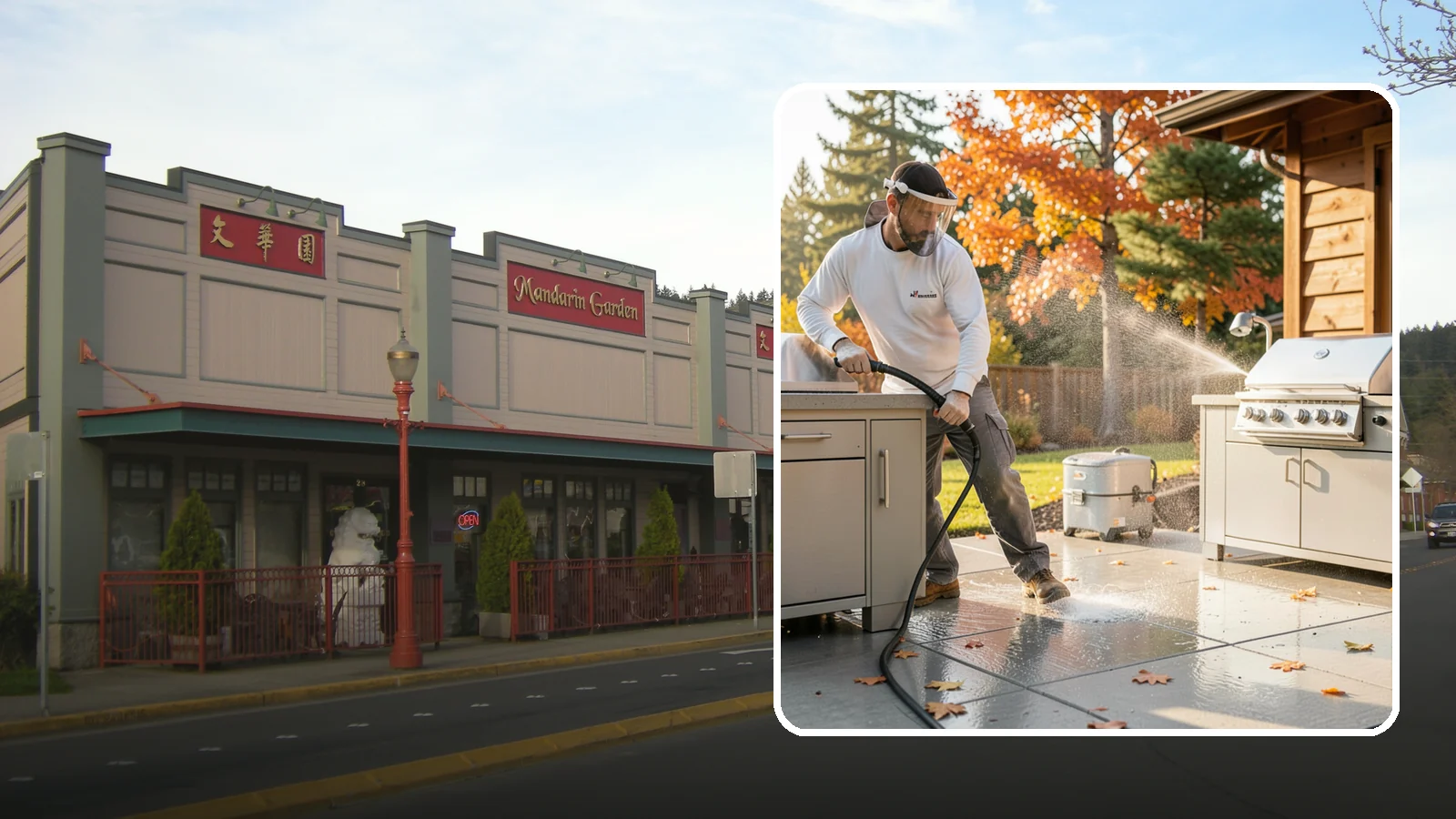 Outdoor Kitchen Appliance Cleaning in Issaquah, King County, WA - We detail built-in outdoor refrigerators, sinks, and stainless cabinetry so your alfresco kitchen resists the corrosion PNW...