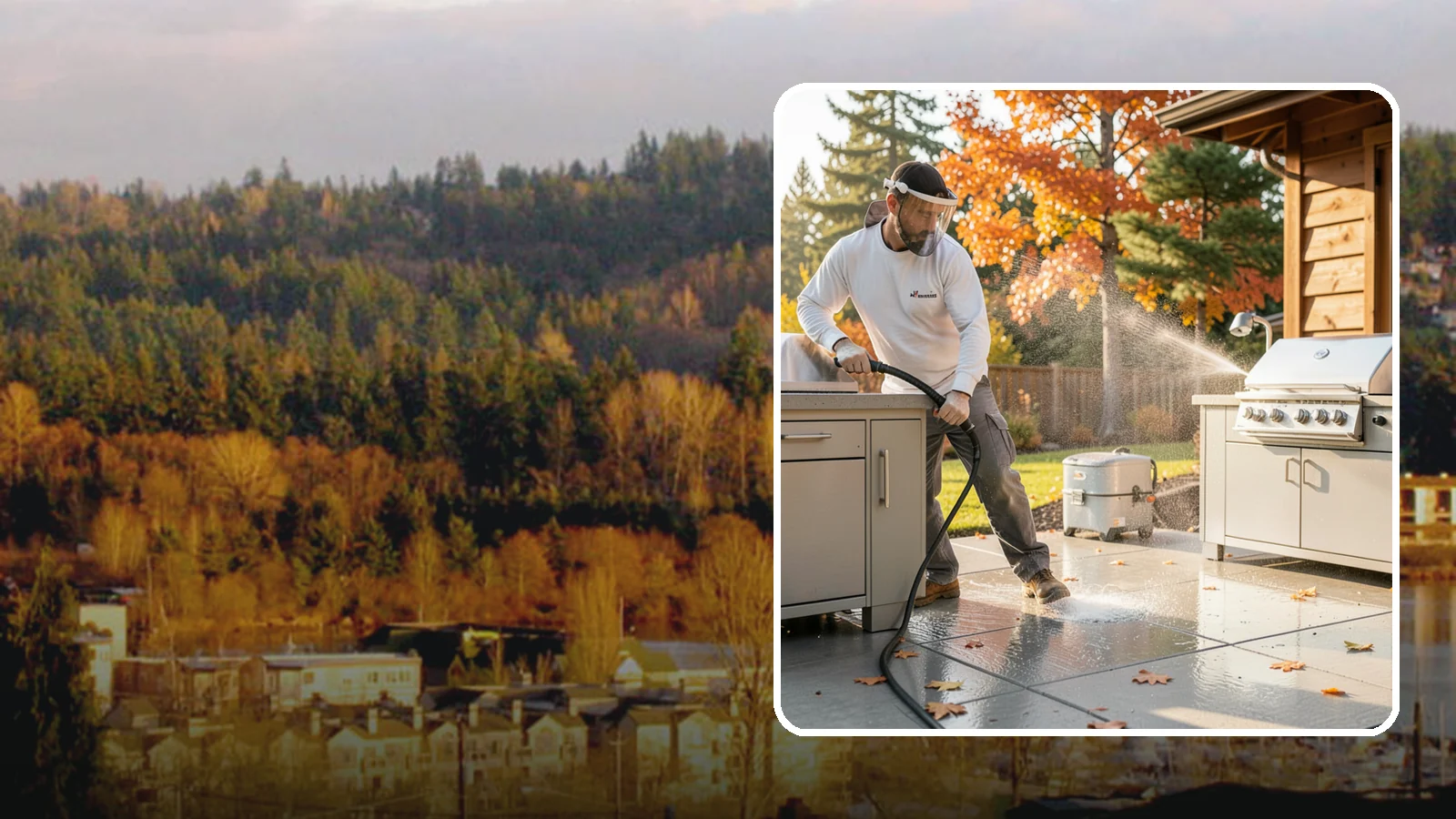 Outdoor Kitchen Appliance Cleaning in Kenmore, King County, WA - We detail built-in outdoor refrigerators, sinks, and stainless cabinetry so your alfresco kitchen resists the corrosion PNW...