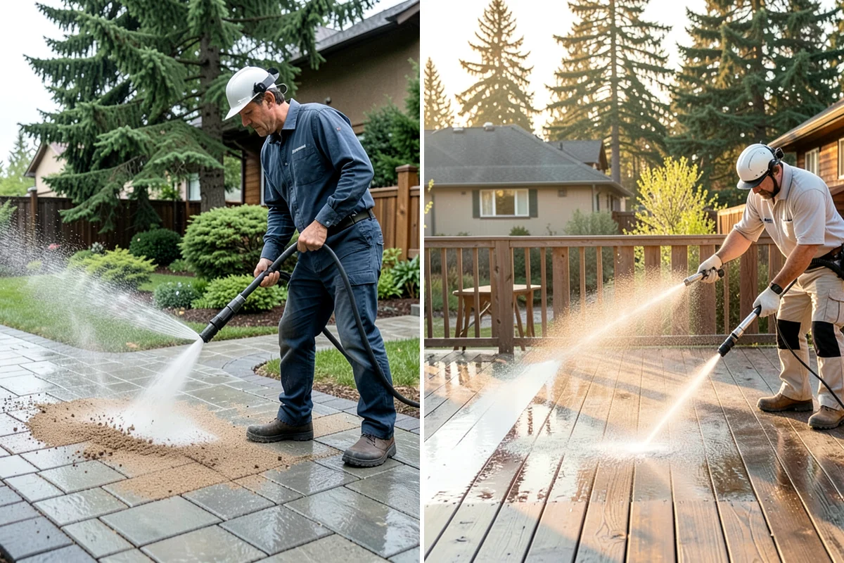 Outdoor Kitchen Appliance Cleaning in Kenmore, King County, WA - Cover electrical and control panels before cleaning