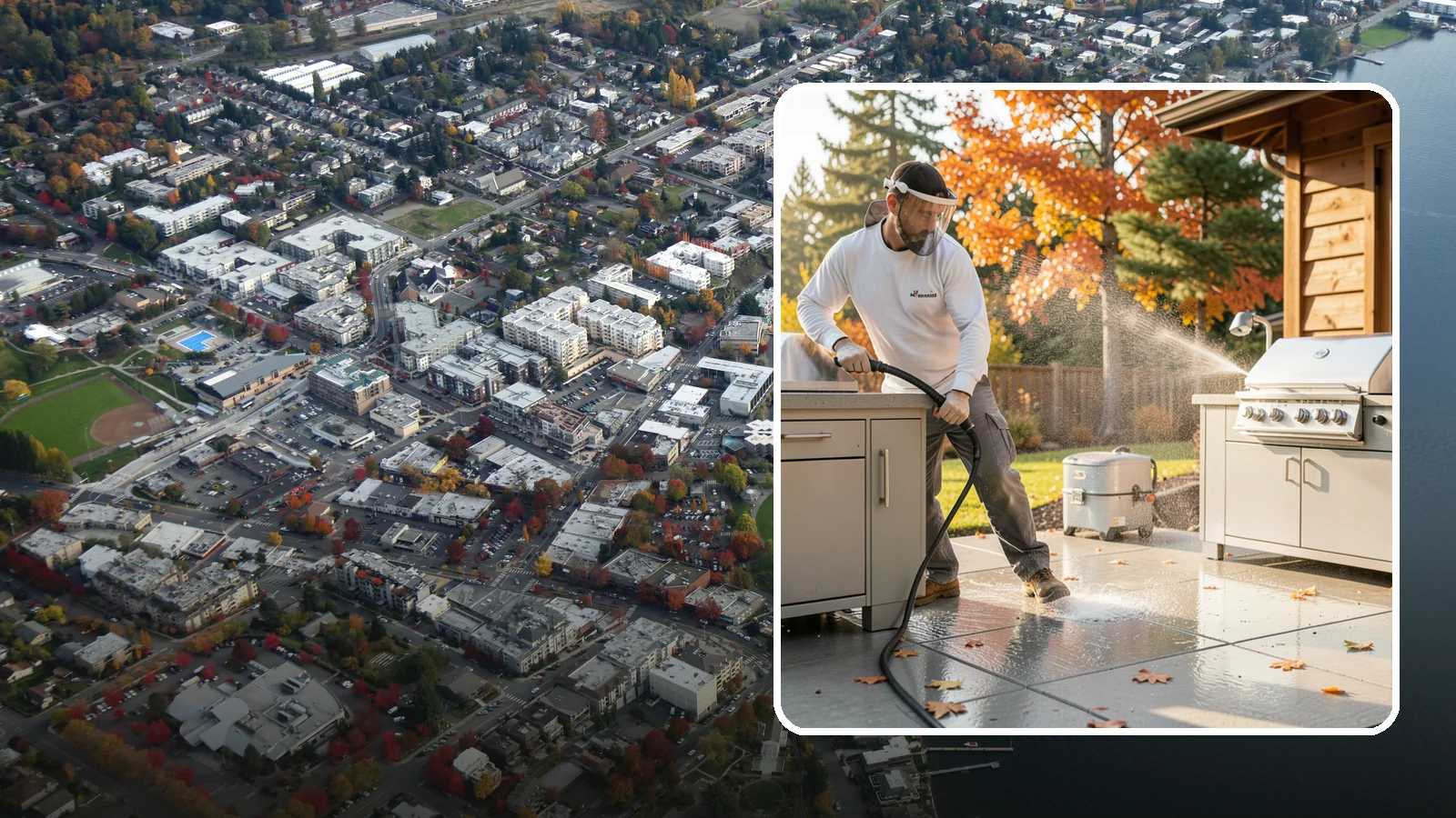 Outdoor Kitchen Appliance Cleaning in Kirkland, King County, WA - We detail built-in outdoor refrigerators, sinks, and stainless cabinetry so your alfresco kitchen resists the corrosion PNW...