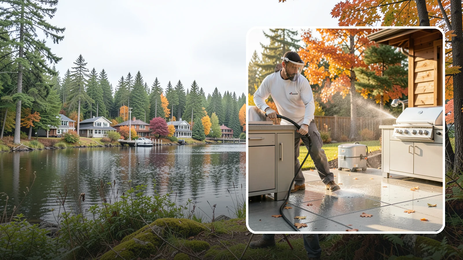 Outdoor Kitchen Appliance Cleaning in La Conner, Skagit County, WA - We detail built-in outdoor refrigerators, sinks, and stainless cabinetry so your alfresco kitchen resists the corrosion PNW...