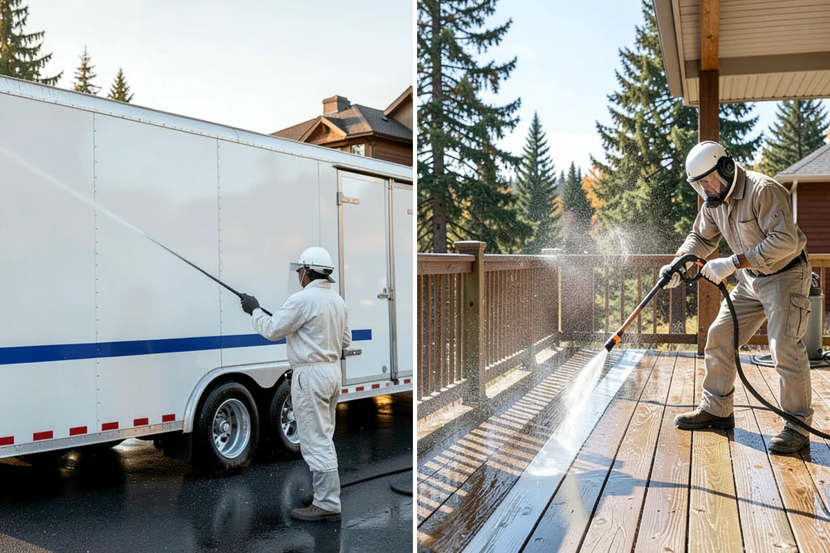 Outdoor Kitchen Appliance Cleaning in Lake Forest Park, King County, WA - Cover electrical and control panels before cleaning