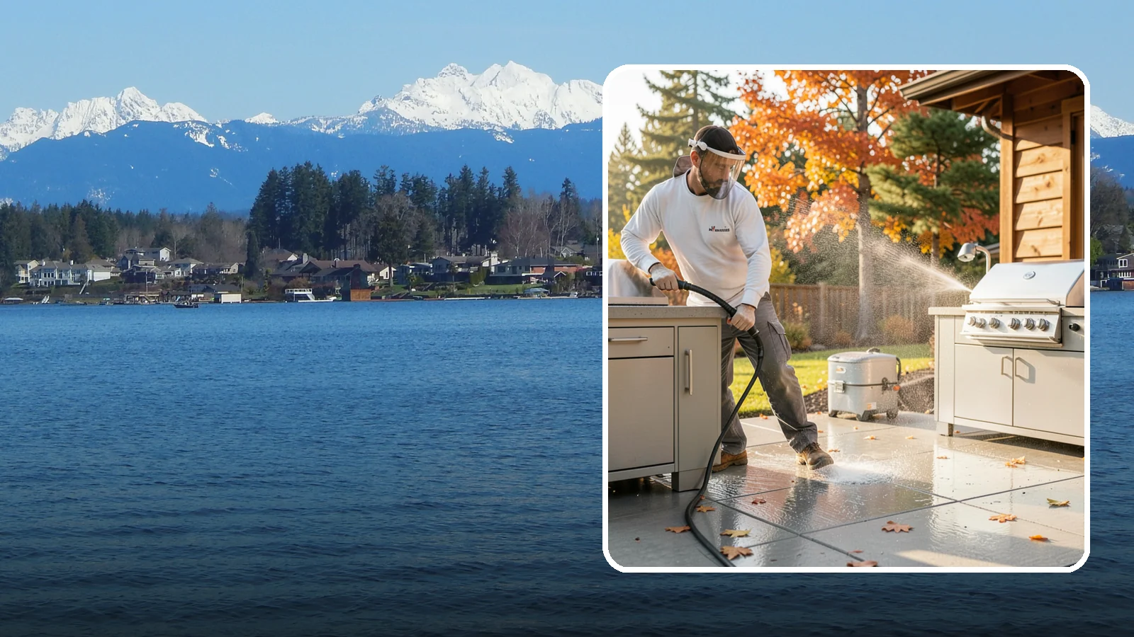 Outdoor Kitchen Appliance Cleaning in Lake Stevens, Snohomish County, WA - We detail built-in outdoor refrigerators, sinks, and stainless cabinetry so your alfresco kitchen resists the corrosion PNW...