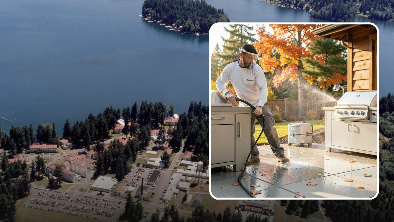 Outdoor Kitchen Appliance Cleaning in Lakewood, Pierce County, WA - We detail built-in outdoor refrigerators, sinks, and stainless cabinetry so your alfresco kitchen resists the corrosion PNW...