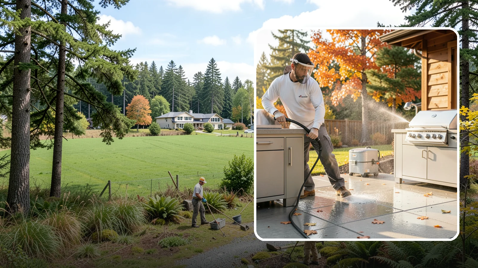Outdoor Kitchen Appliance Cleaning in Lyman, Skagit County, WA - We detail built-in outdoor refrigerators, sinks, and stainless cabinetry so your alfresco kitchen resists the corrosion PNW...
