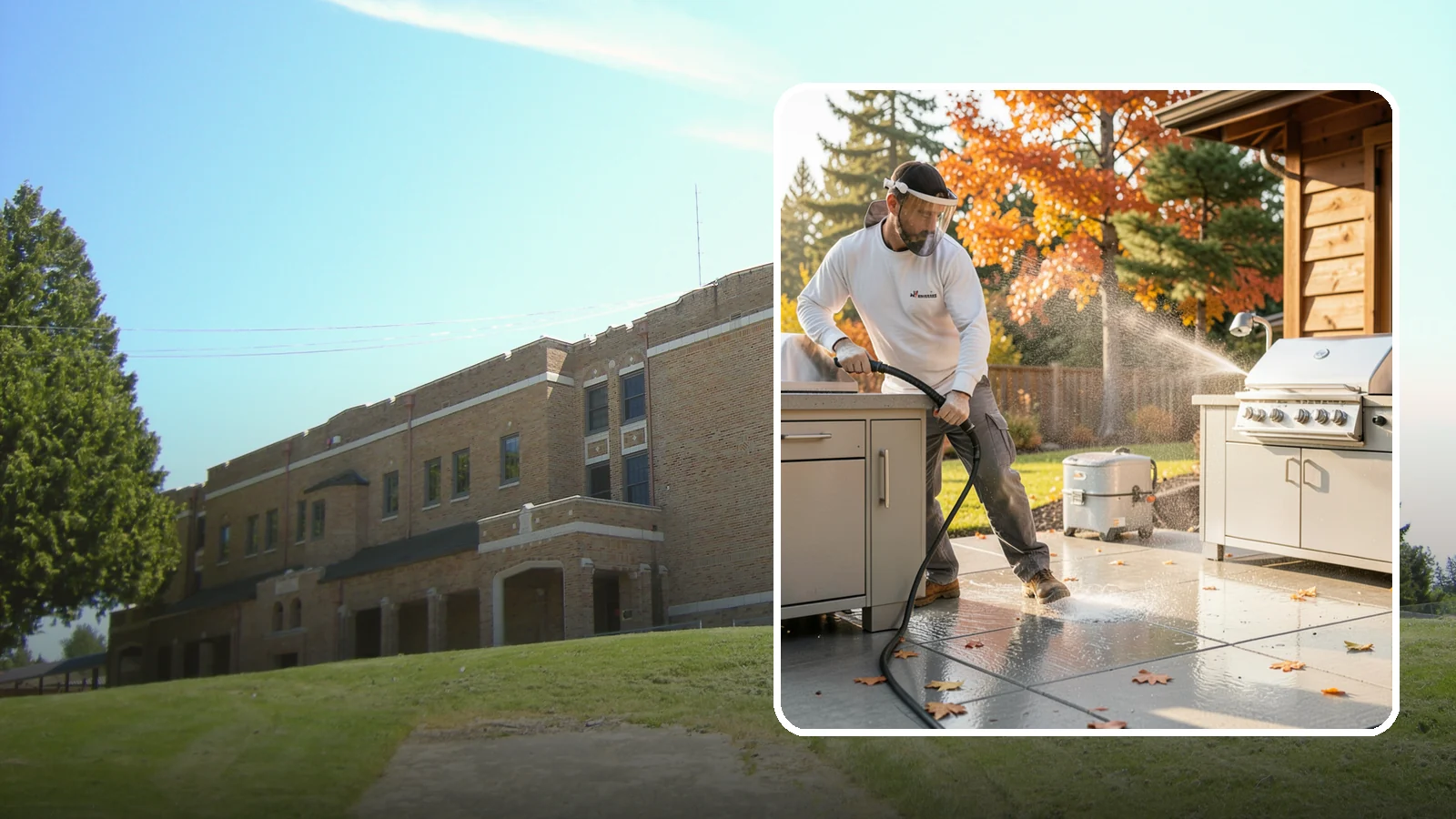 Outdoor Kitchen Appliance Cleaning in Maple Valley, King County, WA - We detail built-in outdoor refrigerators, sinks, and stainless cabinetry so your alfresco kitchen resists the corrosion PNW...