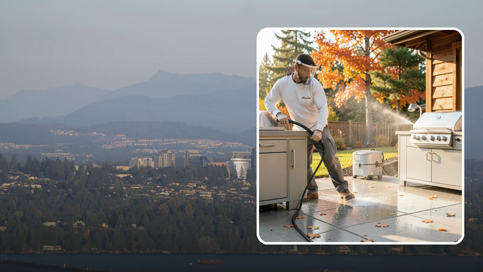 Outdoor Kitchen Appliance Cleaning in Medina, King County, WA - We detail built-in outdoor refrigerators, sinks, and stainless cabinetry so your alfresco kitchen resists the corrosion PNW...