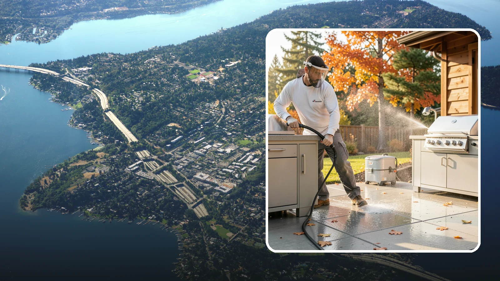 Outdoor Kitchen Appliance Cleaning in Mercer Island, King County, WA - We detail built-in outdoor refrigerators, sinks, and stainless cabinetry so your alfresco kitchen resists the corrosion PNW...
