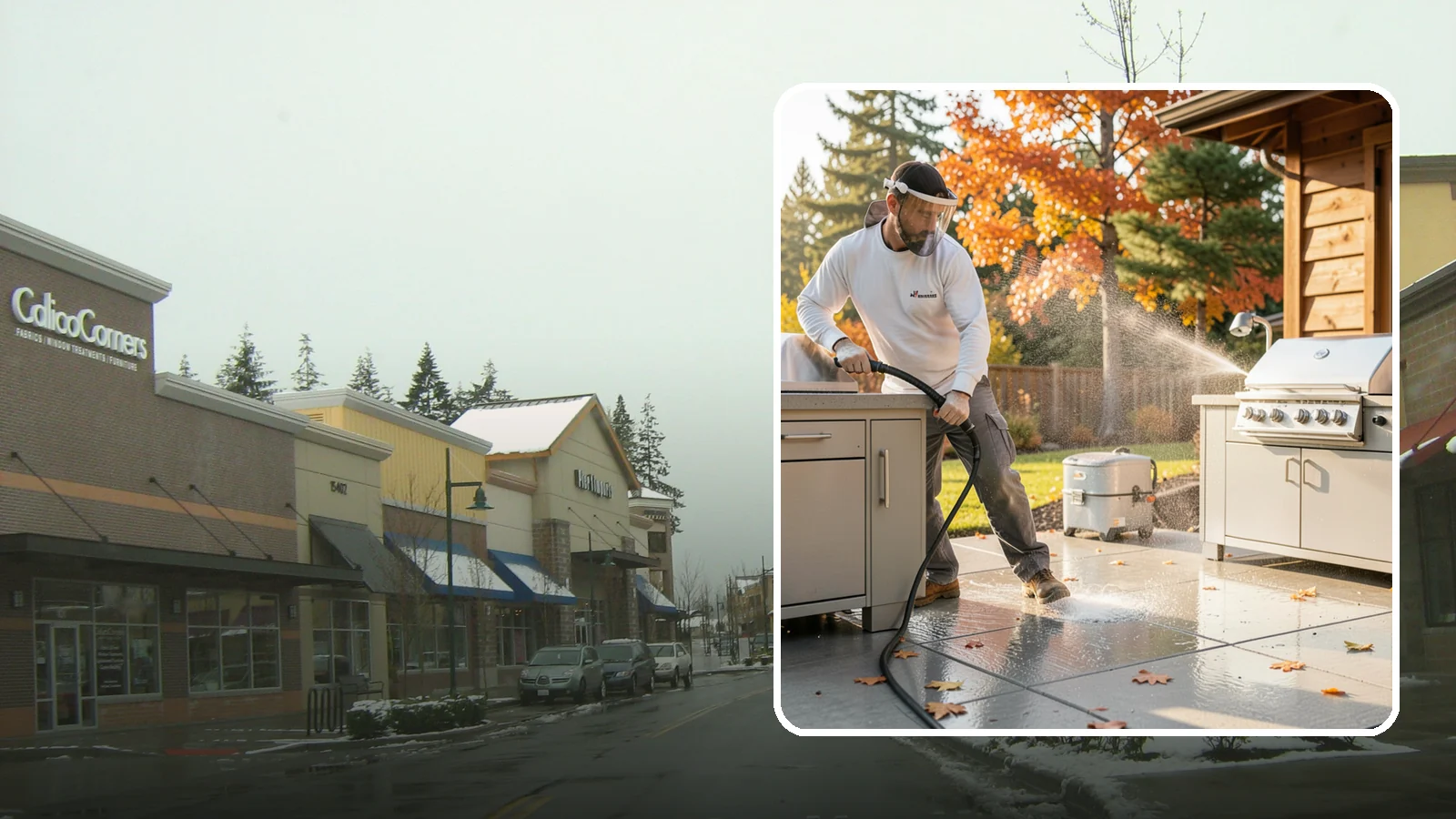 Outdoor Kitchen Appliance Cleaning in Mill Creek, Snohomish County, WA - We detail built-in outdoor refrigerators, sinks, and stainless cabinetry so your alfresco kitchen resists the corrosion PNW...