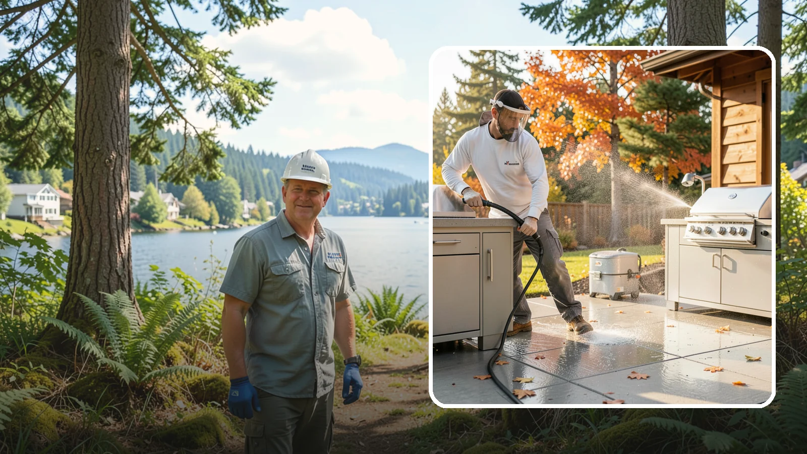 Outdoor Kitchen Appliance Cleaning in Milton, King County, WA - We detail built-in outdoor refrigerators, sinks, and stainless cabinetry so your alfresco kitchen resists the corrosion PNW...