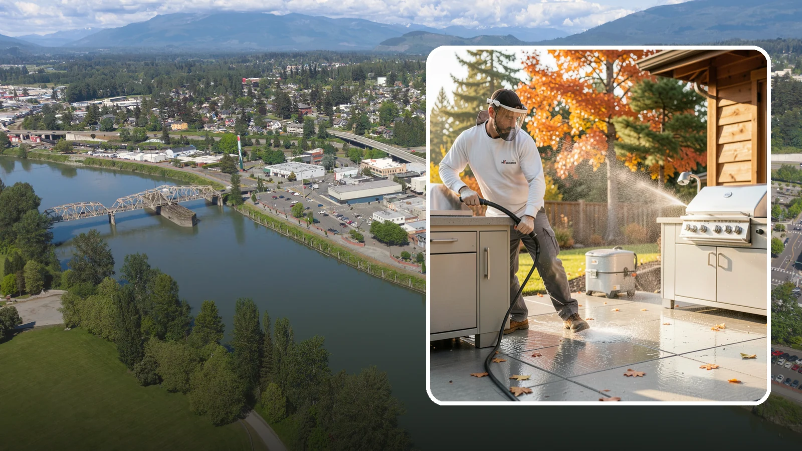 Outdoor Kitchen Appliance Cleaning in Mount Vernon, Skagit County, WA - We detail built-in outdoor refrigerators, sinks, and stainless cabinetry so your alfresco kitchen resists the corrosion PNW...