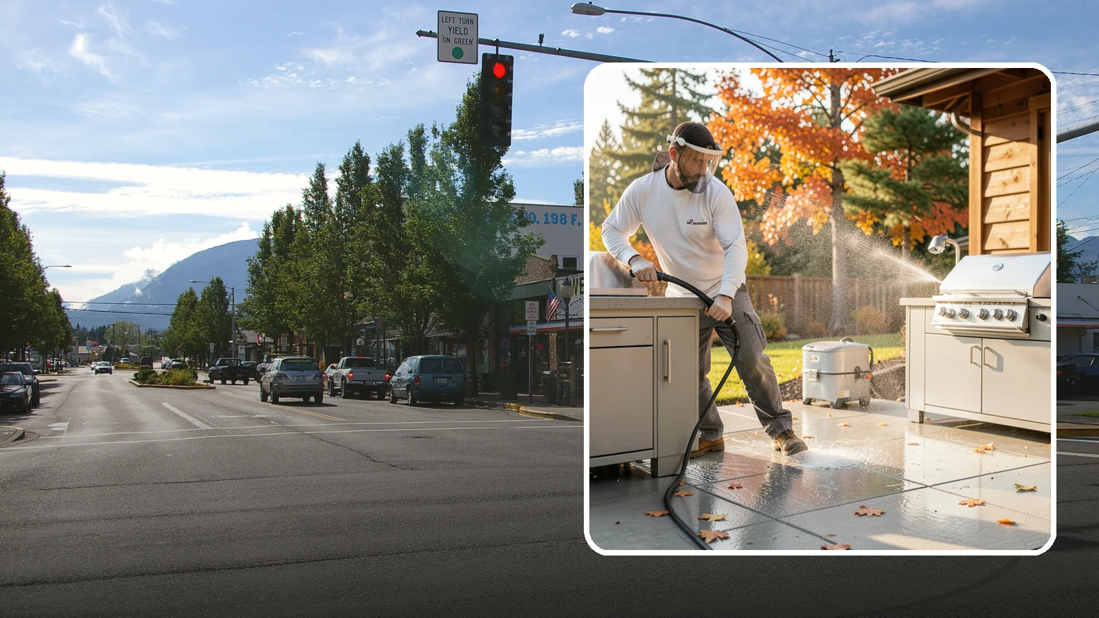 Outdoor Kitchen Appliance Cleaning in North Bend, King County, WA - We detail built-in outdoor refrigerators, sinks, and stainless cabinetry so your alfresco kitchen resists the corrosion PNW...