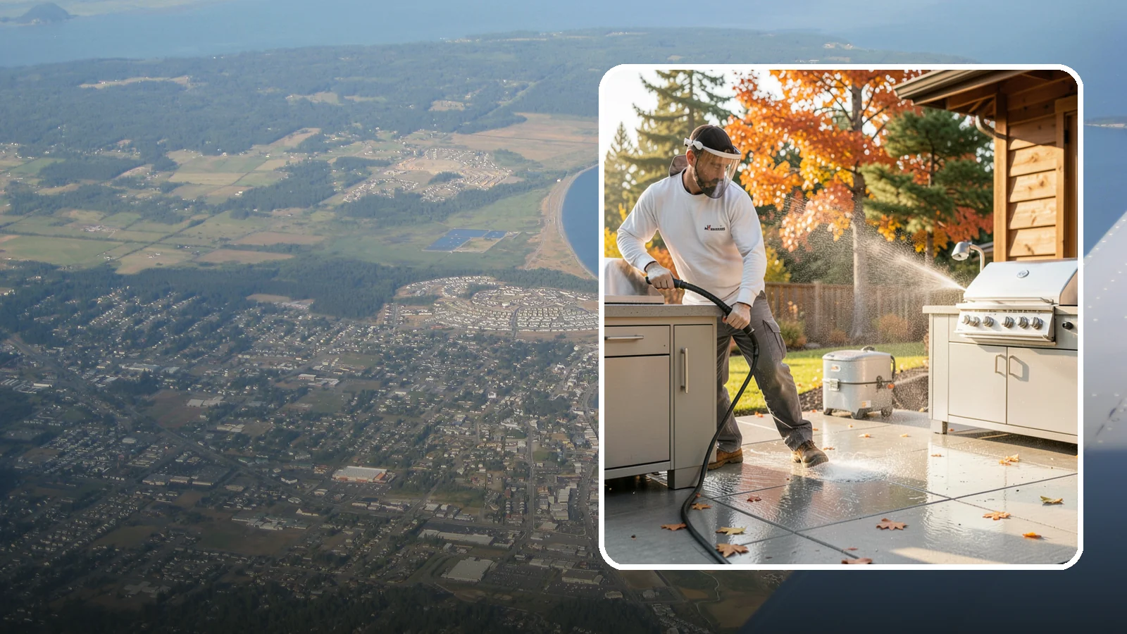 Outdoor Kitchen Appliance Cleaning in Oak Harbor, Island County, WA - We detail built-in outdoor refrigerators, sinks, and stainless cabinetry so your alfresco kitchen resists the corrosion PNW...