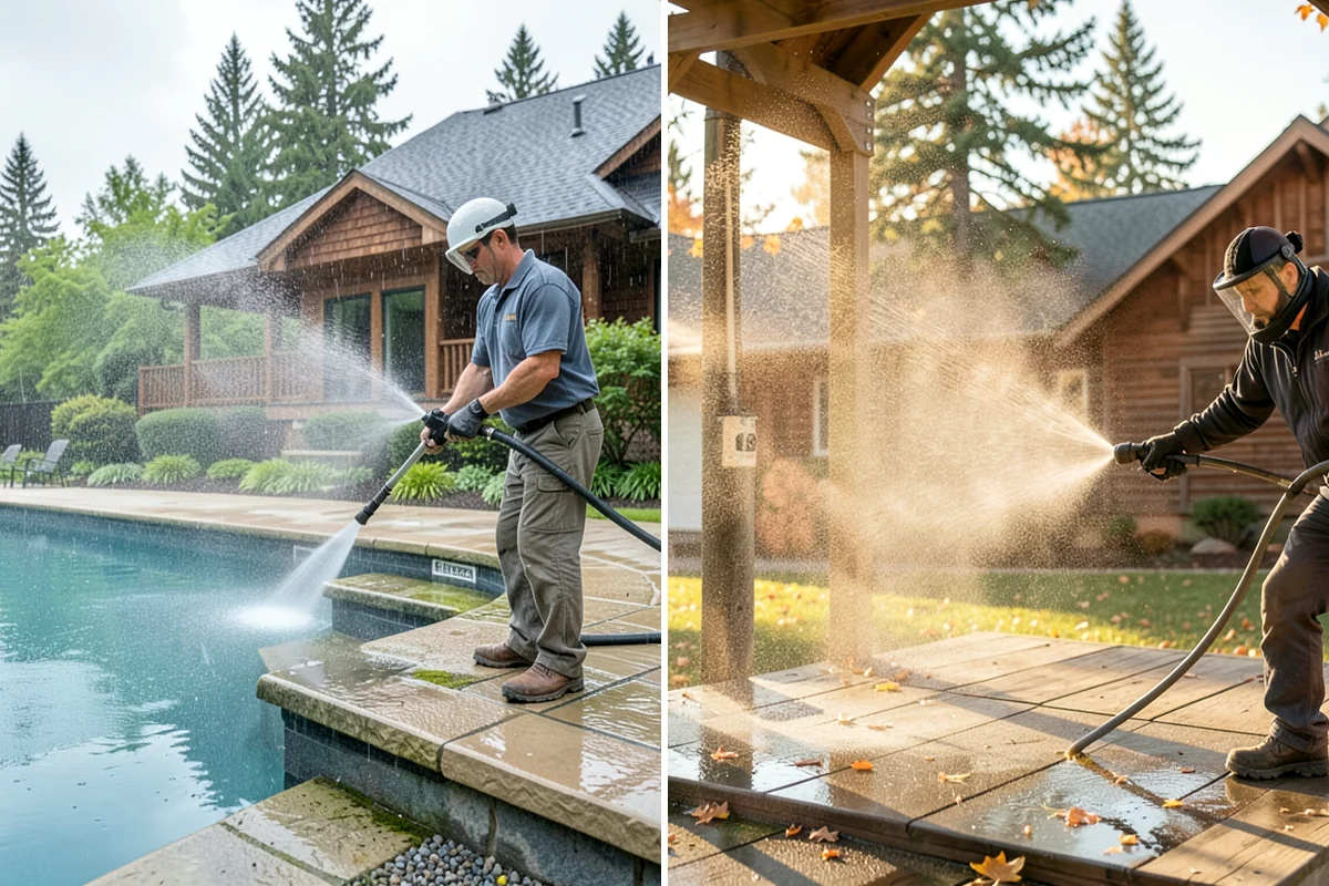 Outdoor Kitchen Appliance Cleaning in Puyallup, Pierce County, WA - Cover electrical and control panels before cleaning