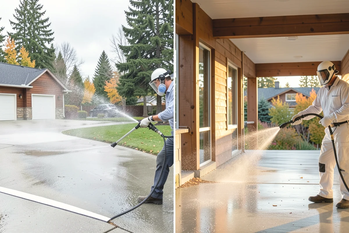 Outdoor Kitchen Appliance Cleaning in Ruston, Pierce County, WA - Cover electrical and control panels before cleaning