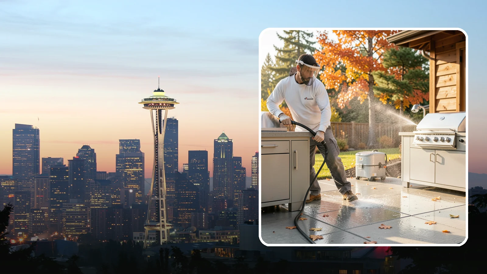 Outdoor Kitchen Appliance Cleaning in Seattle, King County, WA - We detail built-in outdoor refrigerators, sinks, and stainless cabinetry so your alfresco kitchen resists the corrosion PNW...