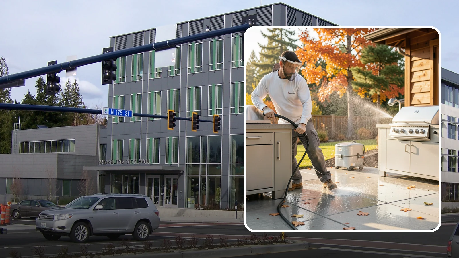 Outdoor Kitchen Appliance Cleaning in Shoreline, King County, WA - We detail built-in outdoor refrigerators, sinks, and stainless cabinetry so your alfresco kitchen resists the corrosion PNW...