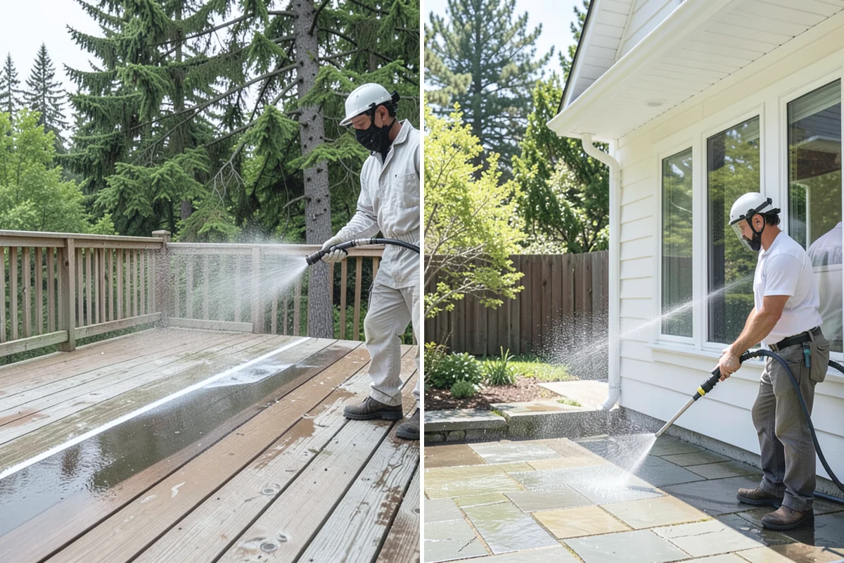 Outdoor Kitchen Appliance Cleaning in South Prairie, Pierce County, WA - Cover electrical and control panels before cleaning