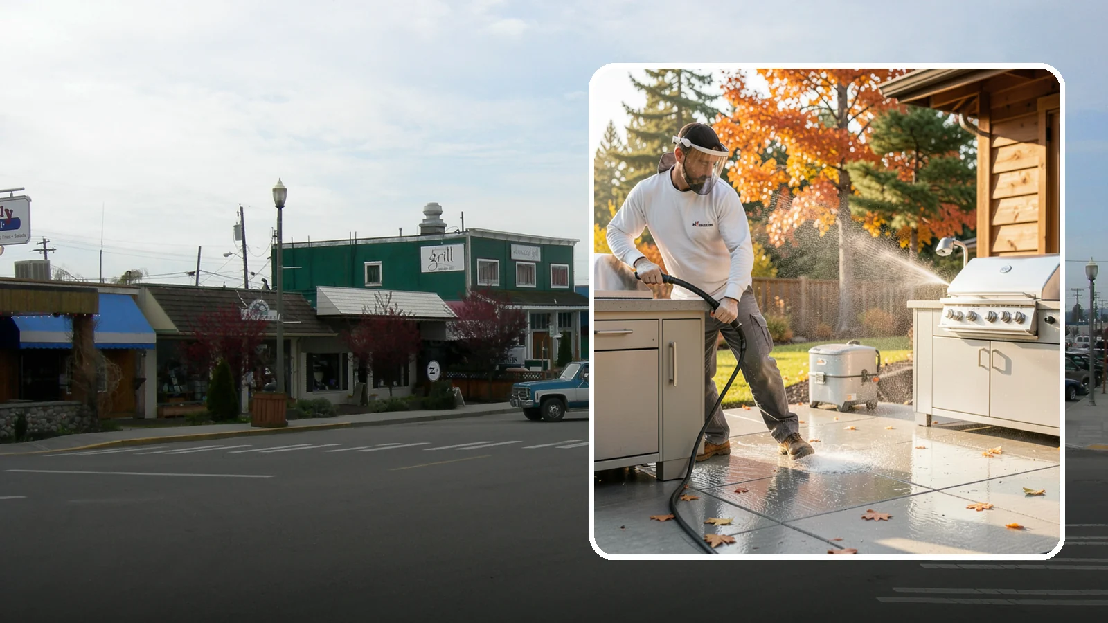 Outdoor Kitchen Appliance Cleaning in Stanwood, Snohomish County, WA - We detail built-in outdoor refrigerators, sinks, and stainless cabinetry so your alfresco kitchen resists the corrosion PNW...
