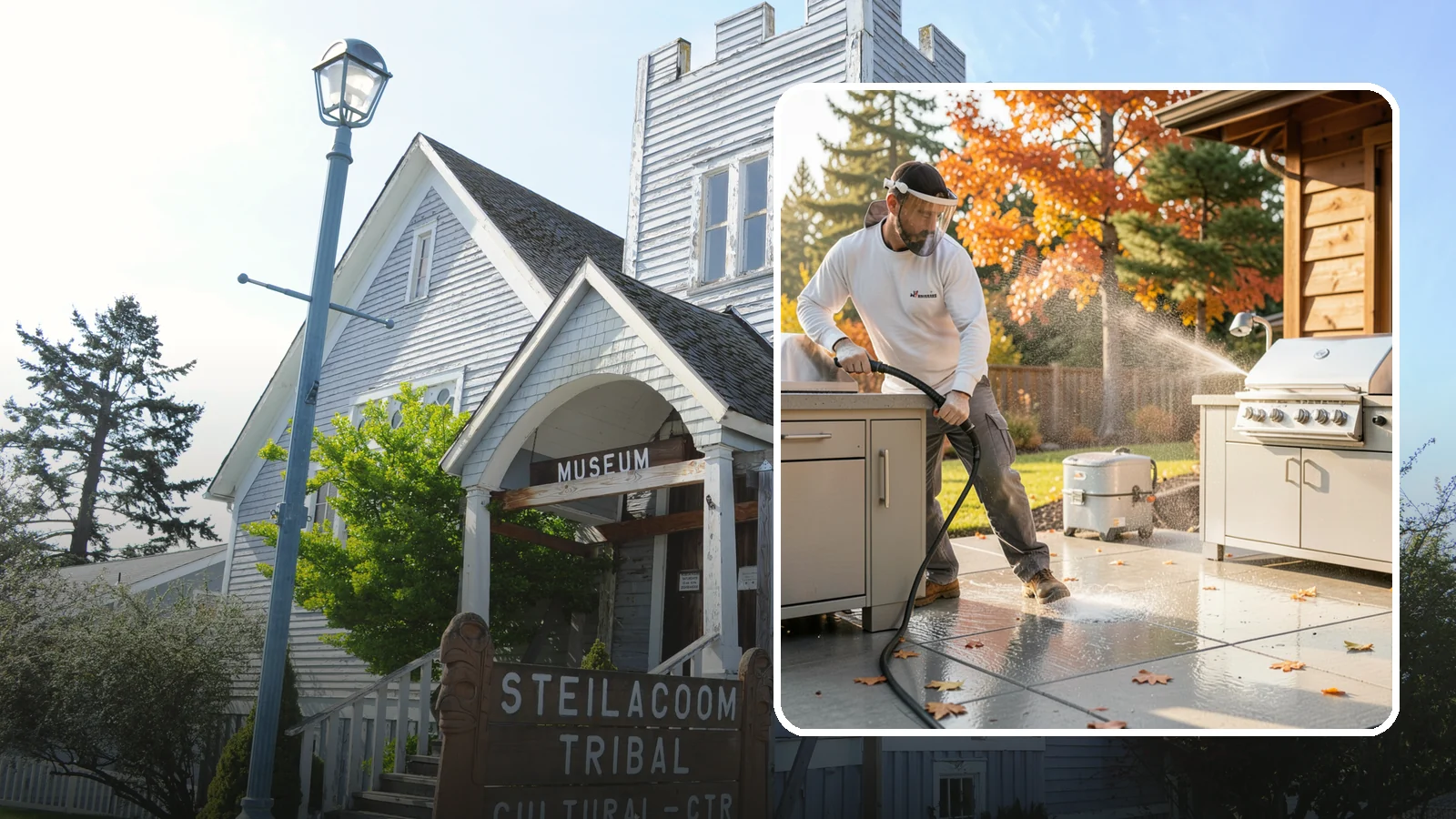 Outdoor Kitchen Appliance Cleaning in Steilacoom, Pierce County, WA - We detail built-in outdoor refrigerators, sinks, and stainless cabinetry so your alfresco kitchen resists the corrosion PNW...
