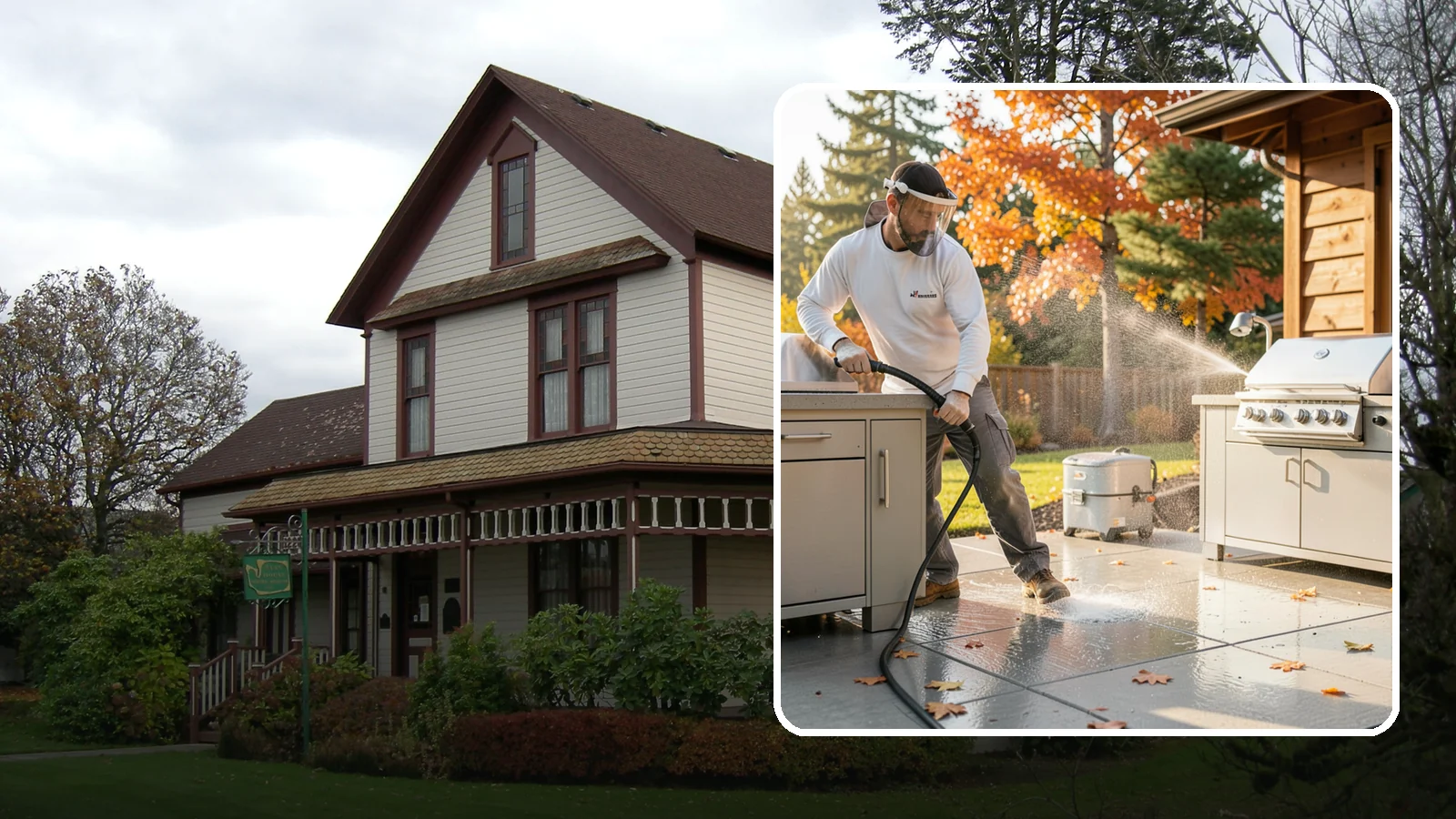 Outdoor Kitchen Appliance Cleaning in Sumner, Pierce County, WA - We detail built-in outdoor refrigerators, sinks, and stainless cabinetry so your alfresco kitchen resists the corrosion PNW...