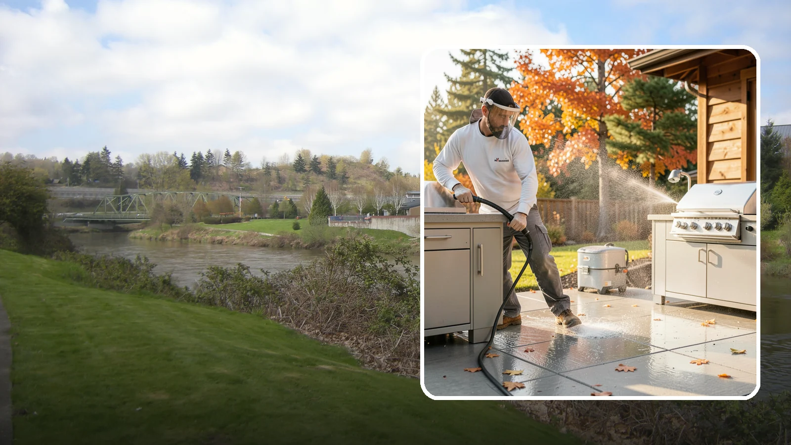 Outdoor Kitchen Appliance Cleaning in Tukwila, King County, WA - We detail built-in outdoor refrigerators, sinks, and stainless cabinetry so your alfresco kitchen resists the corrosion PNW...