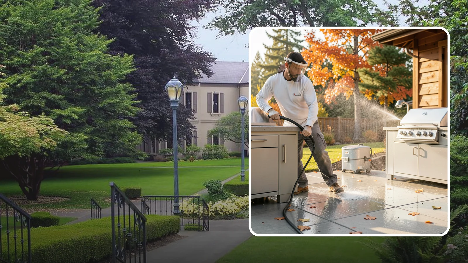 Outdoor Kitchen Appliance Cleaning in Woodinville, King County, WA - We detail built-in outdoor refrigerators, sinks, and stainless cabinetry so your alfresco kitchen resists the corrosion PNW...