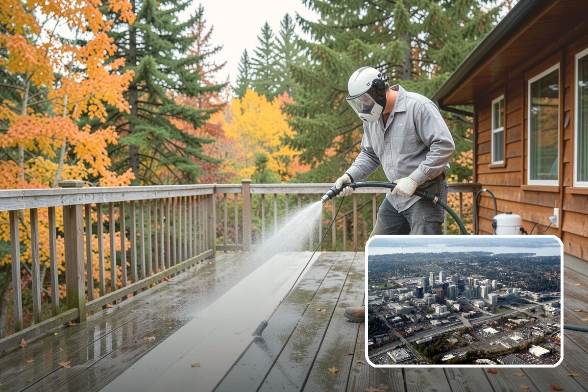Outdoor Kitchen Cleaning in Bellevue, King County, WA - Cuts cooking grease alongside weather-driven mildew