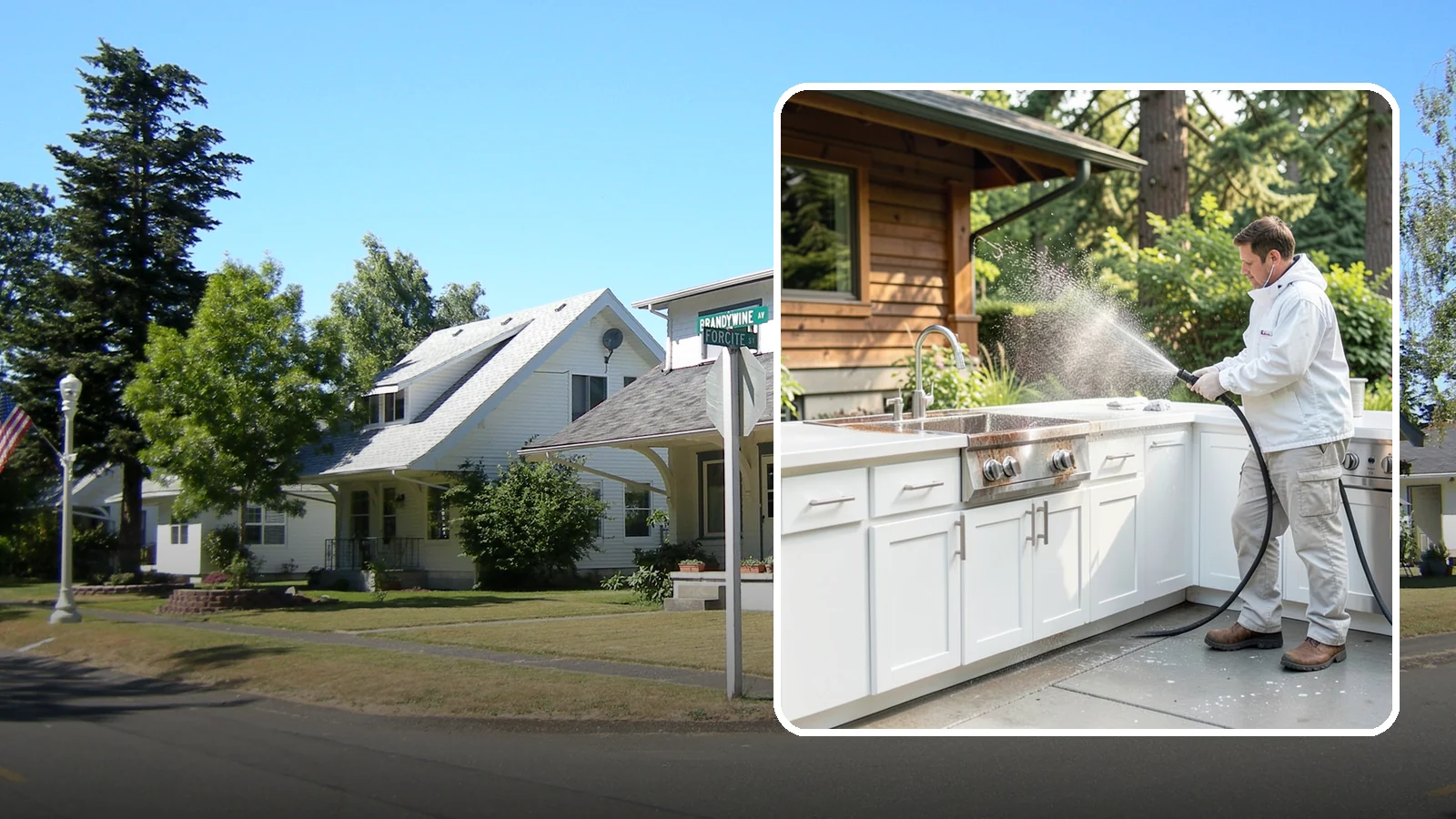 Outdoor Kitchen Cleaning in DuPont, Pierce County, WA - Detail-clean outdoor kitchen counters, cabinetry, and surrounds to cut grease and grime without harming appliances.