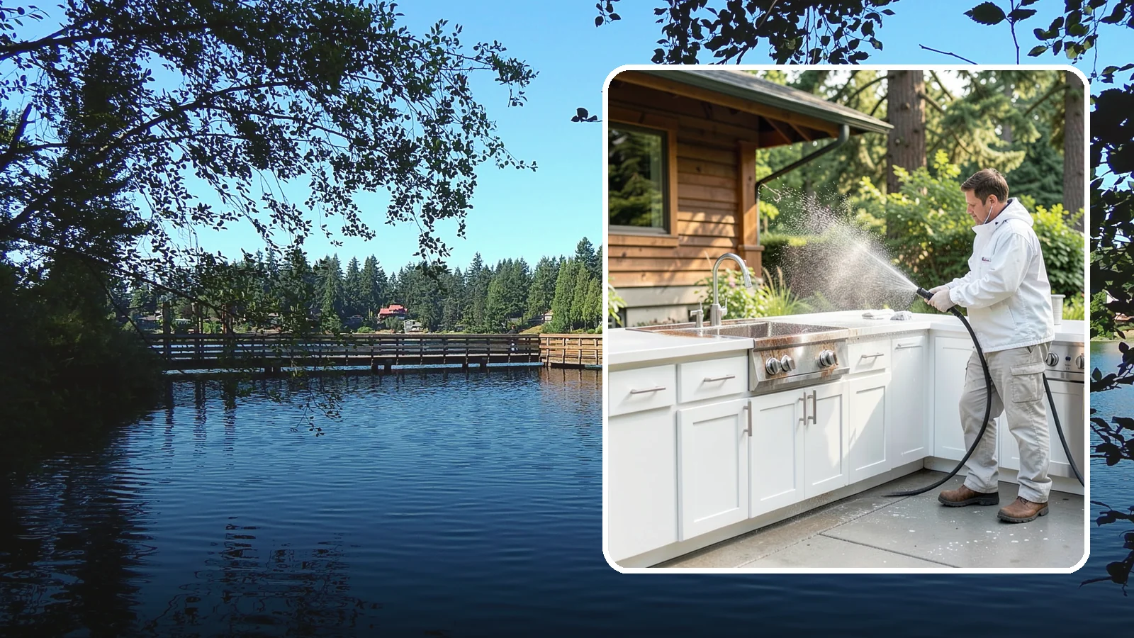 Outdoor Kitchen Cleaning in Federal Way, King County, WA - Detail-clean outdoor kitchen counters, cabinetry, and surrounds to cut grease and grime without harming appliances.