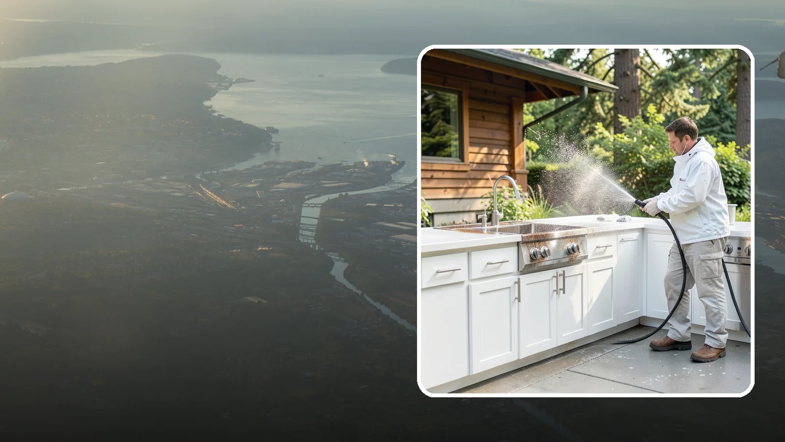 Outdoor Kitchen Cleaning in Fife, Pierce County, WA - Detail-clean outdoor kitchen counters, cabinetry, and surrounds to cut grease and grime without harming appliances.