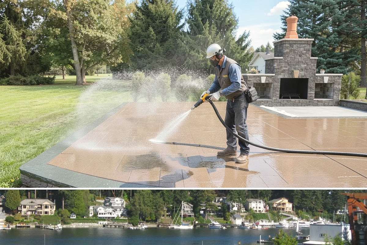 Outdoor Kitchen Cleaning in Gig Harbor, Pierce County, WA - Late spring is ideal so the kitchen is clean and ready as the outdoor cooking season begins.