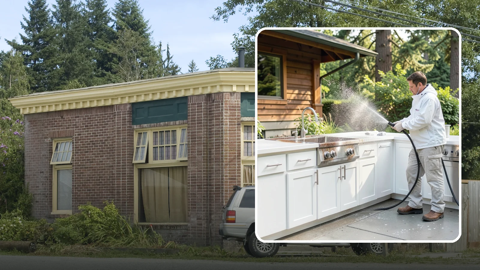 Outdoor Kitchen Cleaning in Hamilton, Skagit County, WA - Detail-clean outdoor kitchen counters, cabinetry, and surrounds to cut grease and grime without harming appliances.