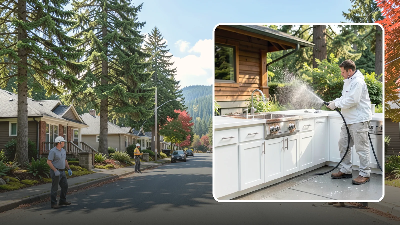 Outdoor Kitchen Cleaning in Hunts Point, King County, WA - Detail-clean outdoor kitchen counters, cabinetry, and surrounds to cut grease and grime without harming appliances.
