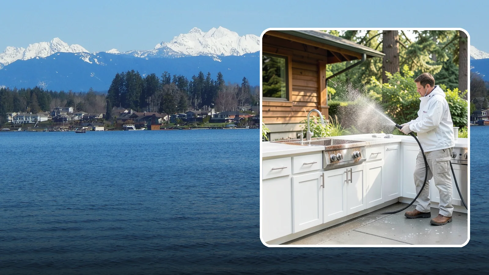 Outdoor Kitchen Cleaning in Lake Stevens, Snohomish County, WA - Detail-clean outdoor kitchen counters, cabinetry, and surrounds to cut grease and grime without harming appliances.