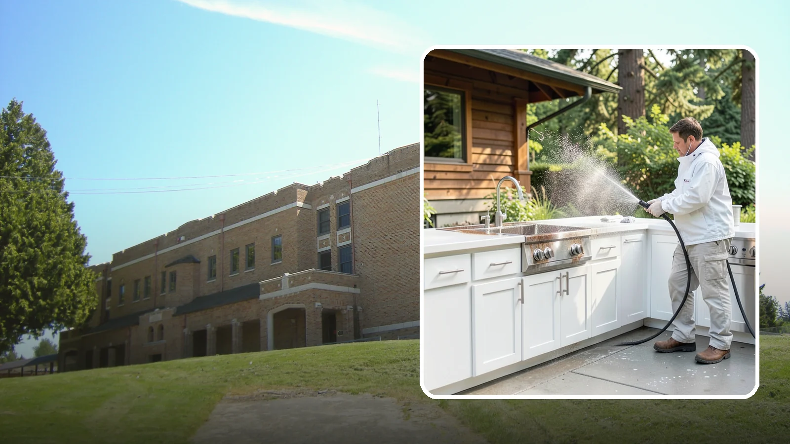Outdoor Kitchen Cleaning in Maple Valley, King County, WA - Detail-clean outdoor kitchen counters, cabinetry, and surrounds to cut grease and grime without harming appliances.