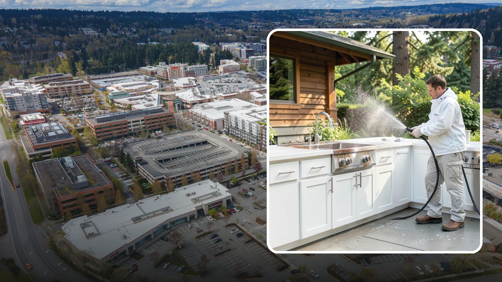 Outdoor Kitchen Cleaning in Redmond, King County, WA - Detail-clean outdoor kitchen counters, cabinetry, and surrounds to cut grease and grime without harming appliances.