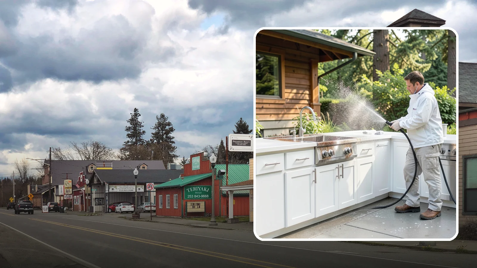 Outdoor Kitchen Cleaning in Roy, Pierce County, WA - Detail-clean outdoor kitchen counters, cabinetry, and surrounds to cut grease and grime without harming appliances.