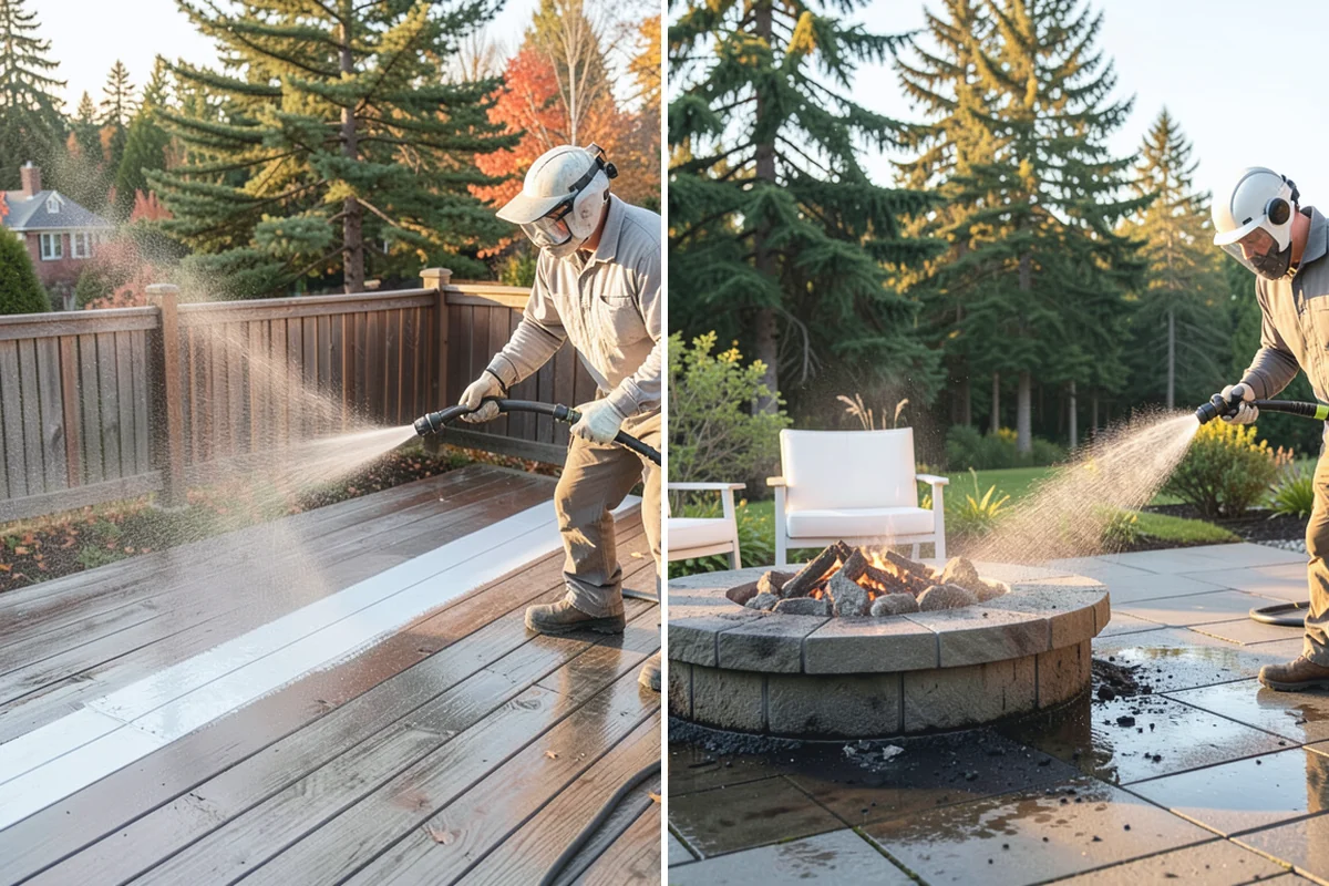 Outdoor Kitchen Cleaning in Roy, Pierce County, WA - Cover and protect appliances and utility connections