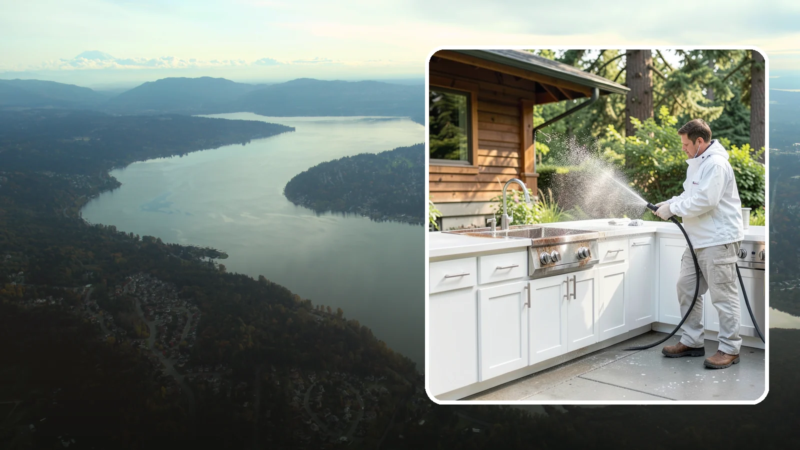 Outdoor Kitchen Cleaning in Sammamish, King County, WA - Detail-clean outdoor kitchen counters, cabinetry, and surrounds to cut grease and grime without harming appliances.