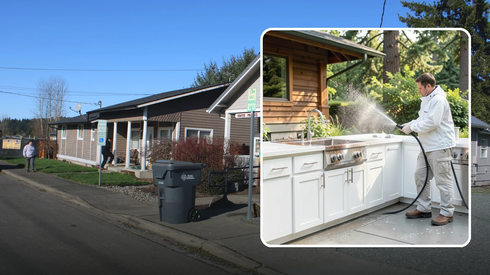 Outdoor Kitchen Cleaning in South Prairie, Pierce County, WA - Detail-clean outdoor kitchen counters, cabinetry, and surrounds to cut grease and grime without harming appliances.