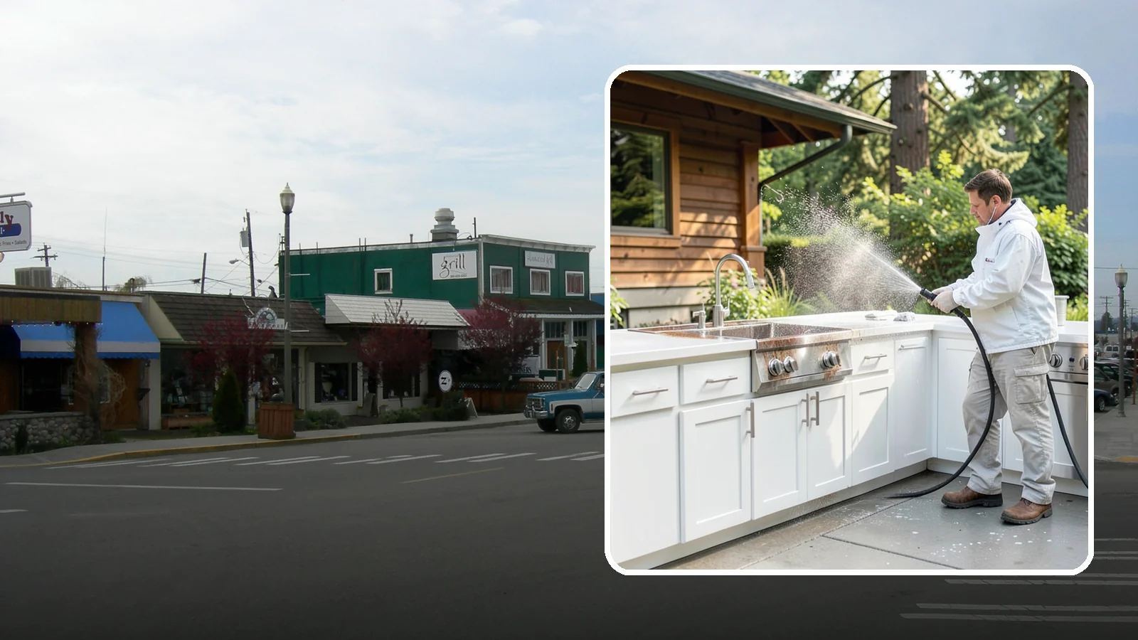 Outdoor Kitchen Cleaning in Stanwood, Snohomish County, WA - Detail-clean outdoor kitchen counters, cabinetry, and surrounds to cut grease and grime without harming appliances.