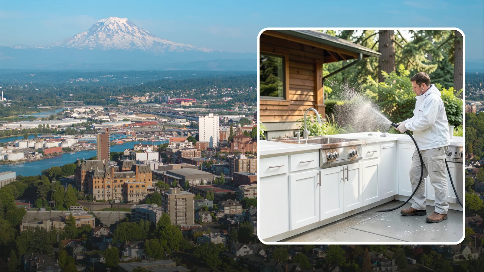 Outdoor Kitchen Cleaning in Tacoma, Pierce County, WA - Detail-clean outdoor kitchen counters, cabinetry, and surrounds to cut grease and grime without harming appliances.