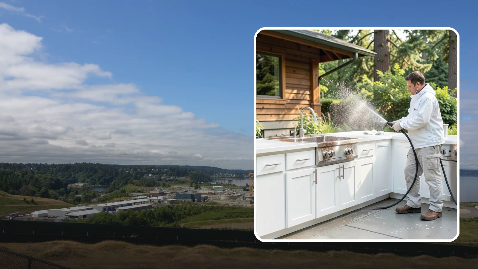 Outdoor Kitchen Cleaning in University Place, Pierce County, WA - Detail-clean outdoor kitchen counters, cabinetry, and surrounds to cut grease and grime without harming appliances.