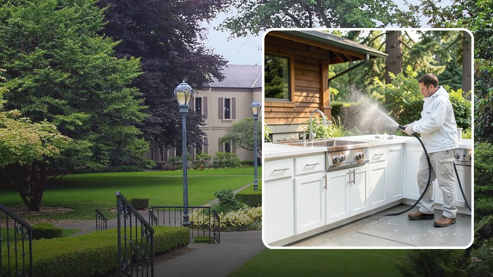 Outdoor Kitchen Cleaning in Woodinville, King County, WA - Detail-clean outdoor kitchen counters, cabinetry, and surrounds to cut grease and grime without harming appliances.