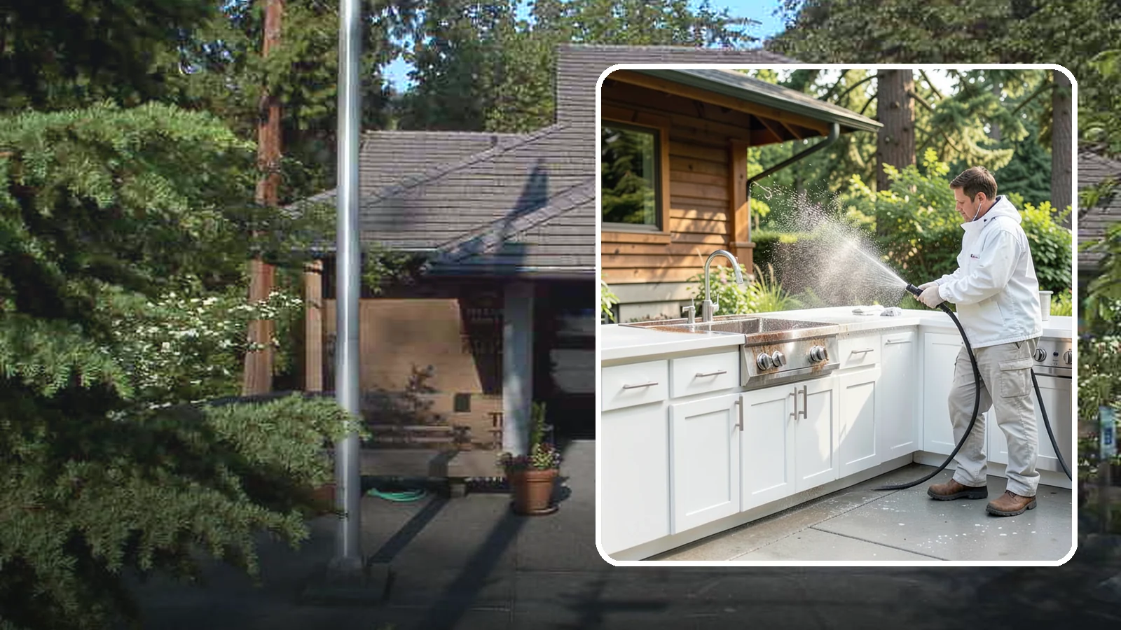 Outdoor Kitchen Cleaning in Yarrow Point, King County, WA - Detail-clean outdoor kitchen counters, cabinetry, and surrounds to cut grease and grime without harming appliances.