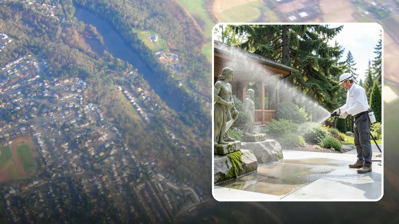 Outdoor Sculpture Cleaning in Algona, King County, WA - We carefully clean outdoor sculptures and statues in Washington to remove algae, staining, and grime without harm.