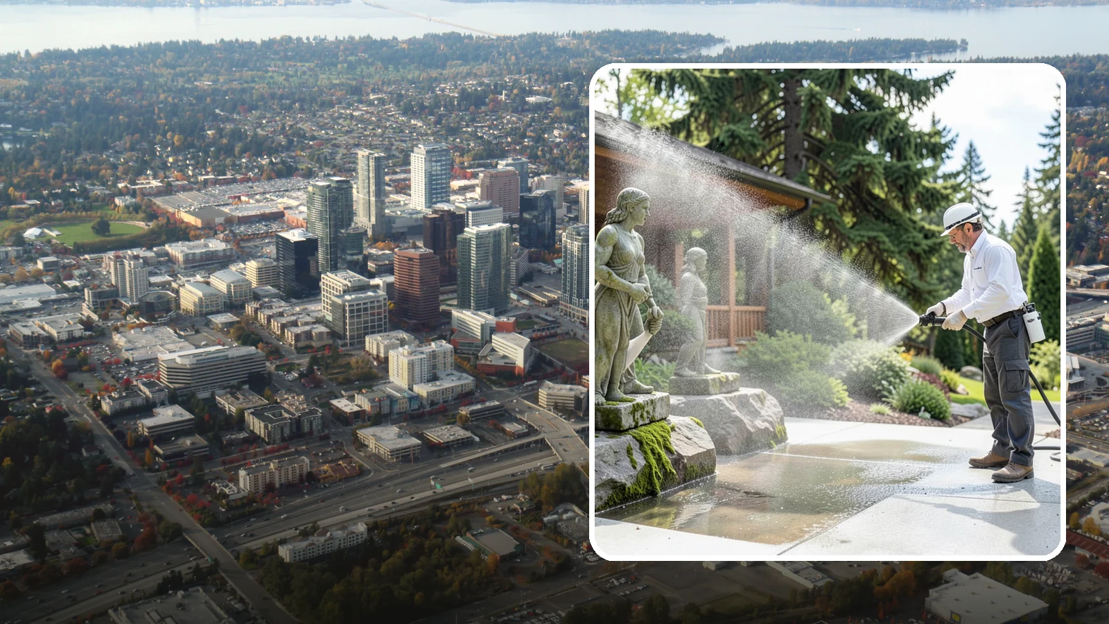 Outdoor Sculpture Cleaning in Bellevue, King County, WA - We carefully clean outdoor sculptures and statues in Washington to remove algae, staining, and grime without harm.