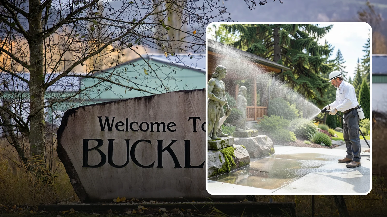 Outdoor Sculpture Cleaning in Buckley, Pierce County, WA - We carefully clean outdoor sculptures and statues in Washington to remove algae, staining, and grime without harm.